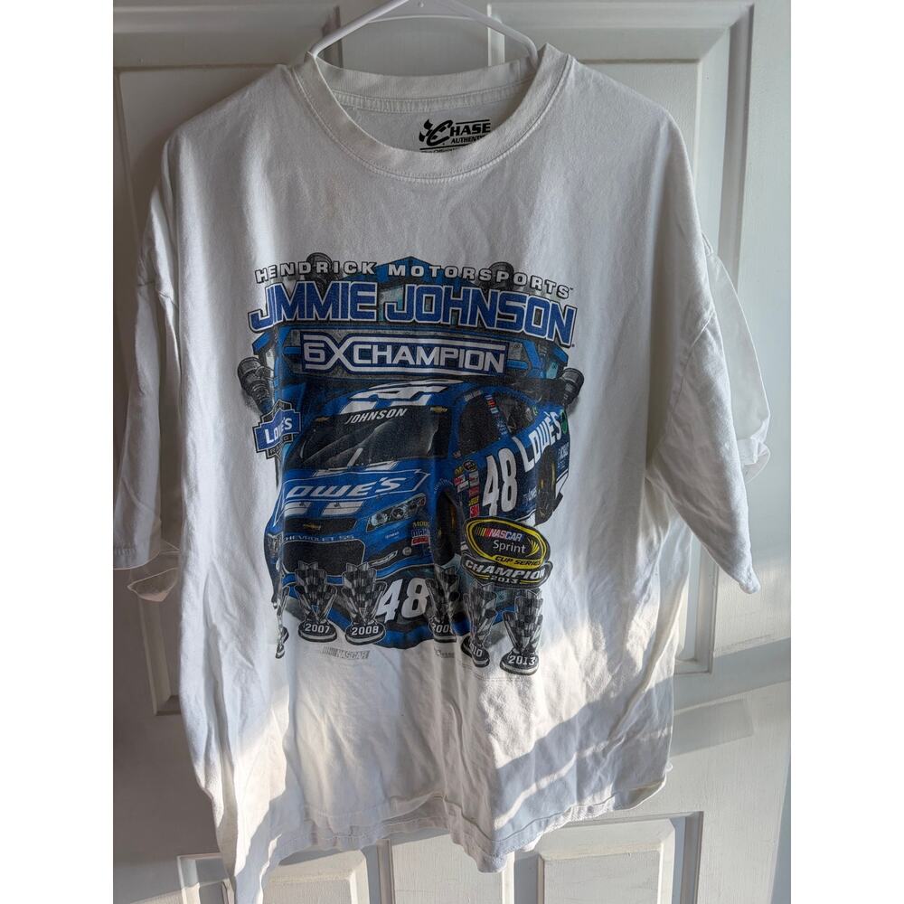 Jimmie Johnson 6X champion tshirt- size 2XL-Preowned